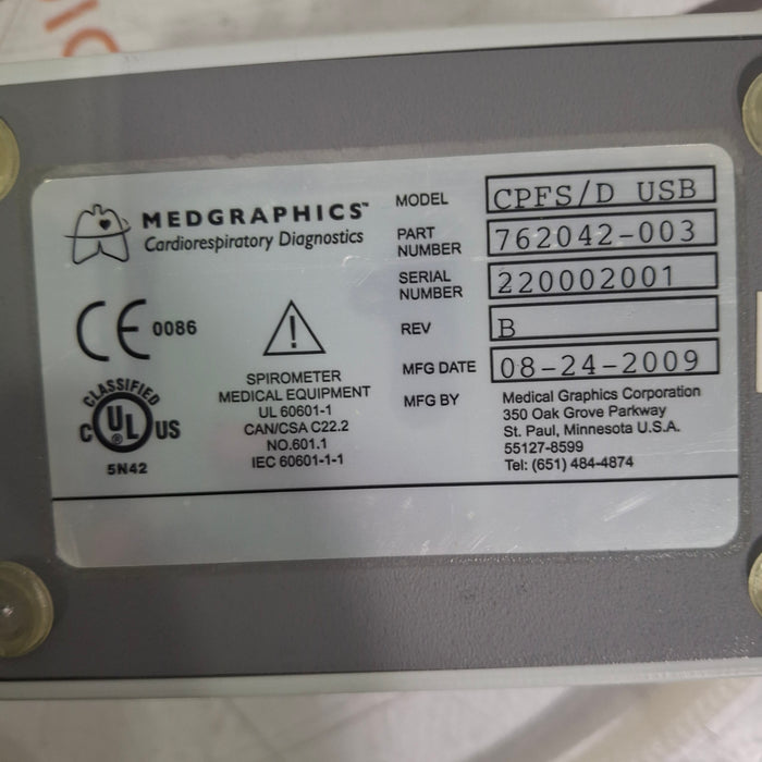 Medical Graphics Medical Graphics CPFS/D USB Cardiorespiratory Diagnostics Respiratory reLink Medical