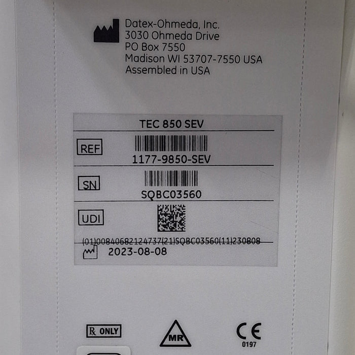 Datex-Ohmeda Tec 850 Sevoflurane Vaporizer