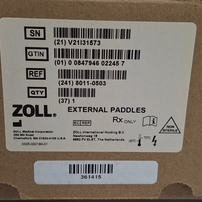 Zoll 8011-0503 Steam Autoclavable Defibrillation Paddles