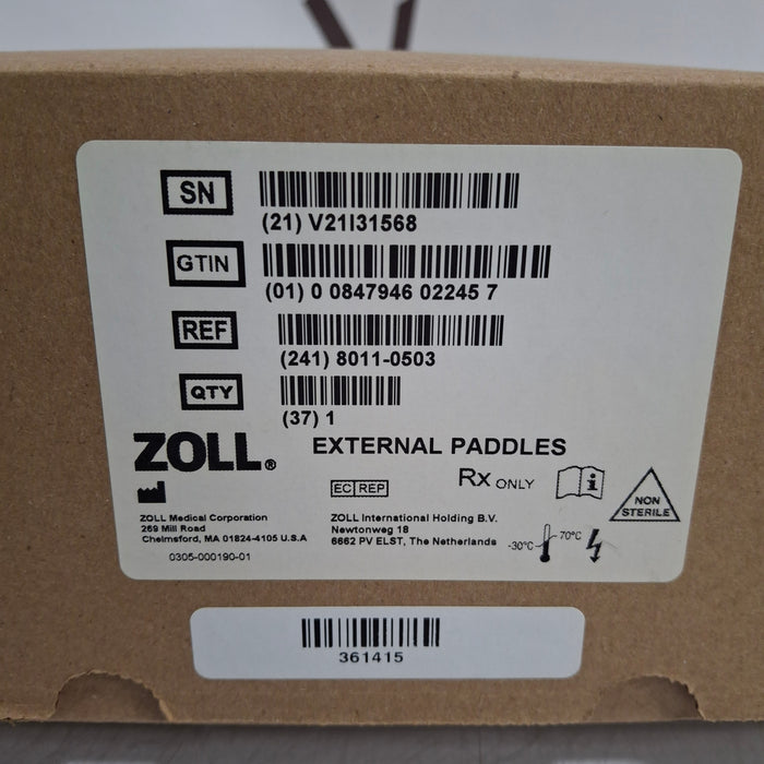 Zoll Zoll 8011-0503 Steam Autoclavable Defibrillation Paddles Defibrillators reLink Medical