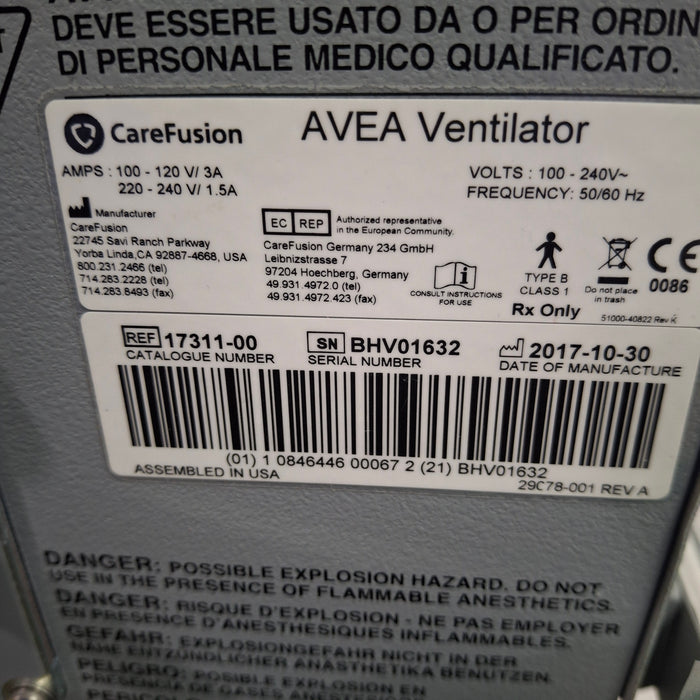 CareFusion Avea Ventilator
