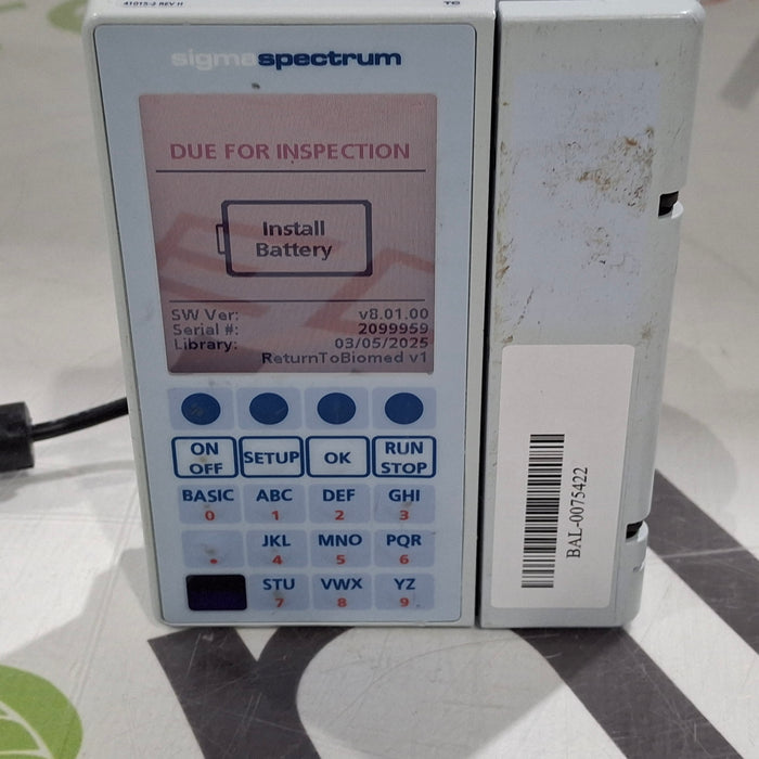 Baxter Baxter Sigma Spectrum 8.01.00 w/o Battery Infusion Pump Infusion Pump reLink Medical