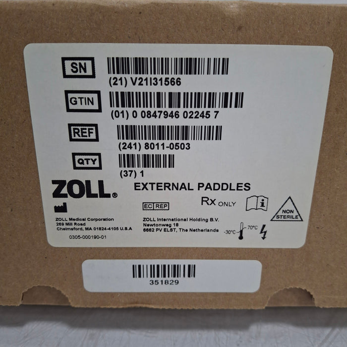 Zoll 8011-0503 Steam Autoclavable Defibrillation Paddles