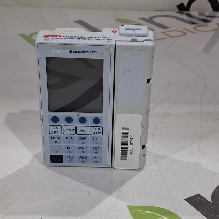 Baxter Baxter Sigma Spectrum 8.00.05 w/o Battery Infusion Pump Infusion Pump reLink Medical