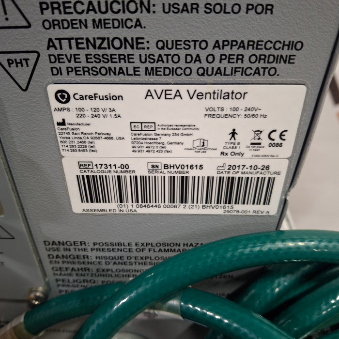 CareFusion CareFusion Avea Ventilator Respiratory reLink Medical