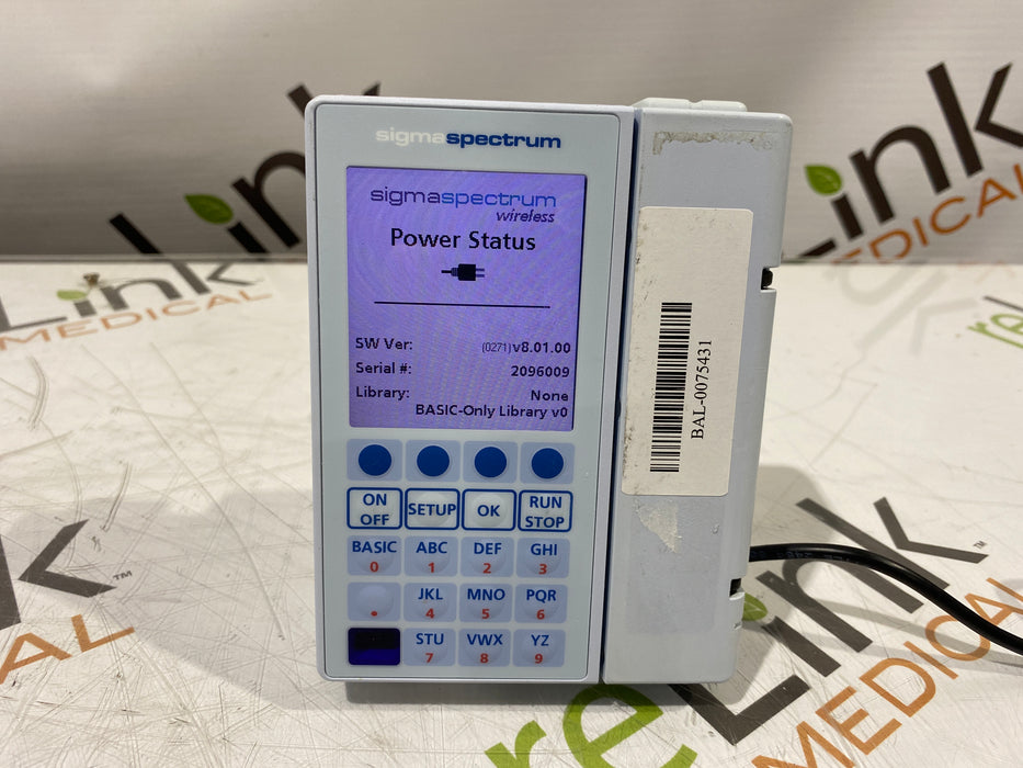 Baxter Baxter Sigma Spectrum 8.01.00 w/o Battery Infusion Pump Infusion Pump reLink Medical