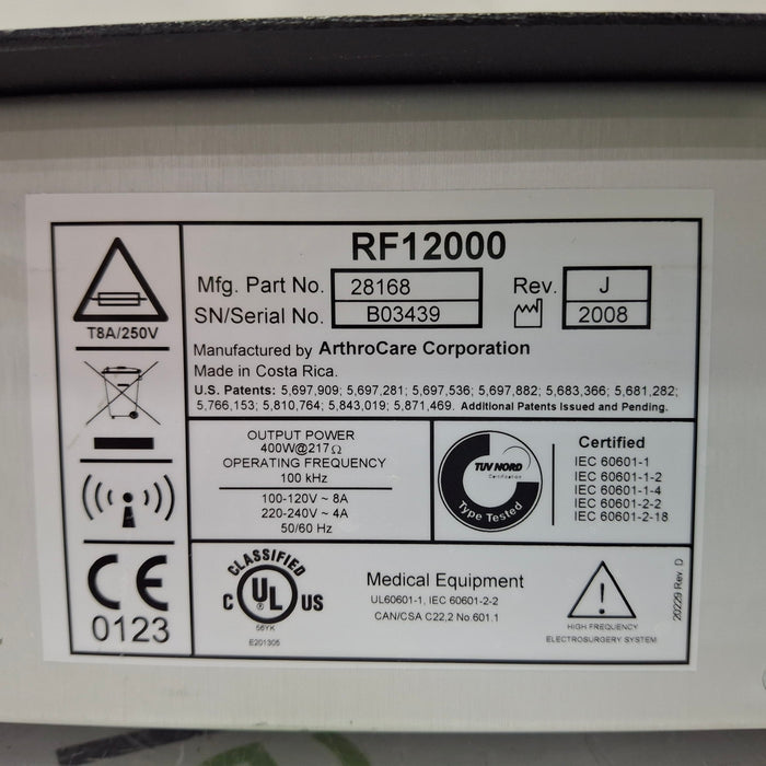 ArthroCare Corporation ArthroCare Corporation Quantum 2 Electrosurgical Unit Electrosurgical Units reLink Medical