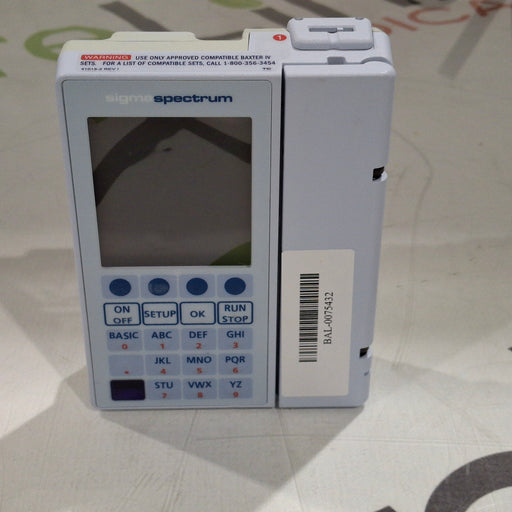 Baxter Baxter Sigma Spectrum 6.02.08 without Battery Infusion Pump Infusion Pump reLink Medical