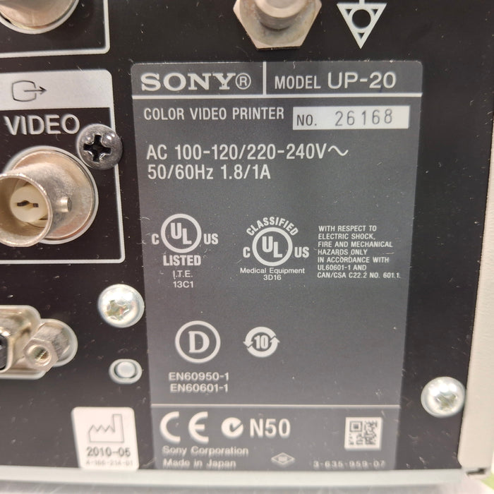 Sony Sony UP-20 Color Imager / Printer Ultrasound reLink Medical
