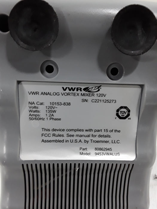VWR VWR 10153-838 Analog Vortex Mixer Research Lab reLink Medical