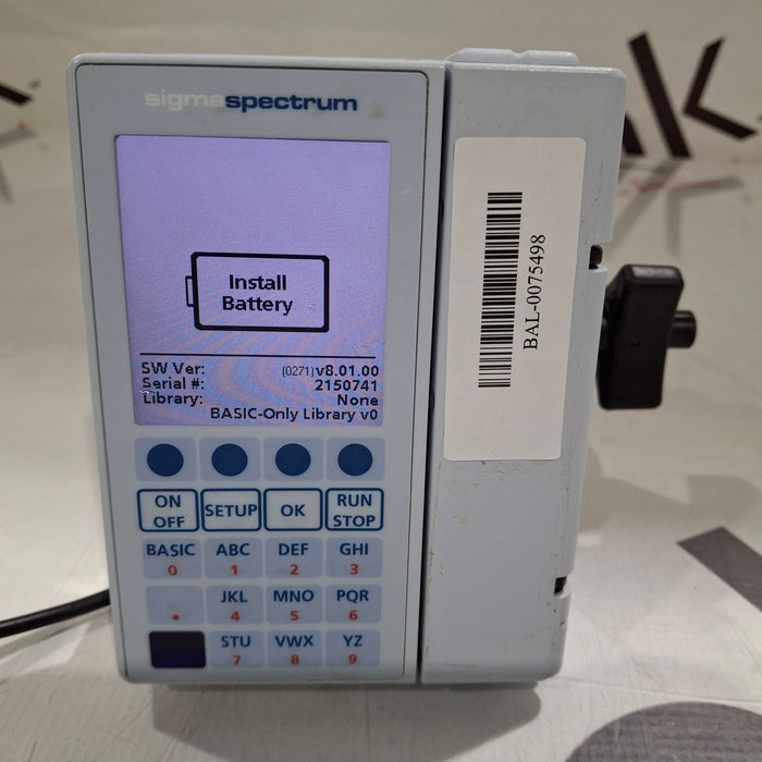 Baxter Baxter Sigma Spectrum 8.01.00 w/o Battery Infusion Pump Infusion Pump reLink Medical