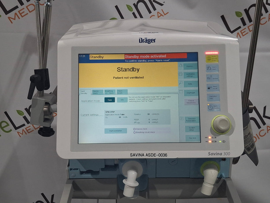 Draeger Medical Draeger Medical Savina 300 Ventilator Respiratory reLink Medical