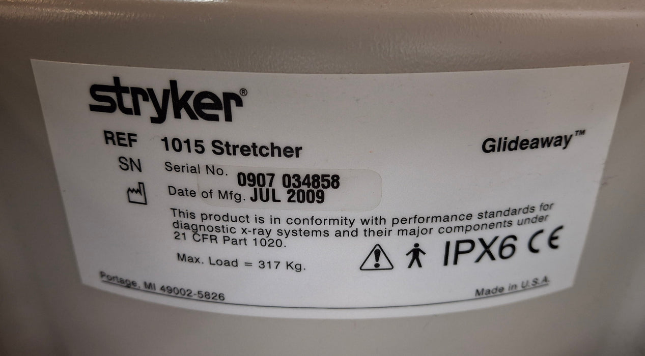Stryker 1015 Big Wheel Glideaway Stretcher