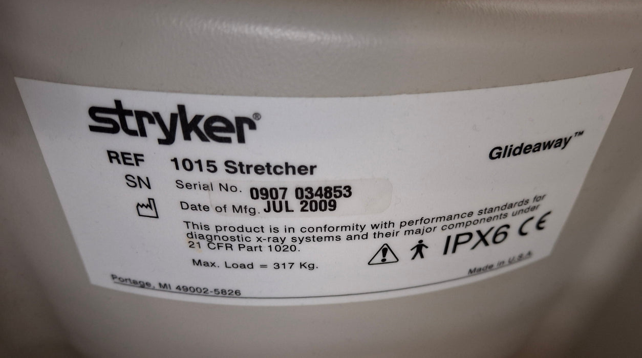 Stryker 1015 Big Wheel Glideaway Stretcher