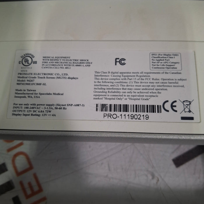 Spacelabs Healthcare 94267 Flat Panel Patient Monitor