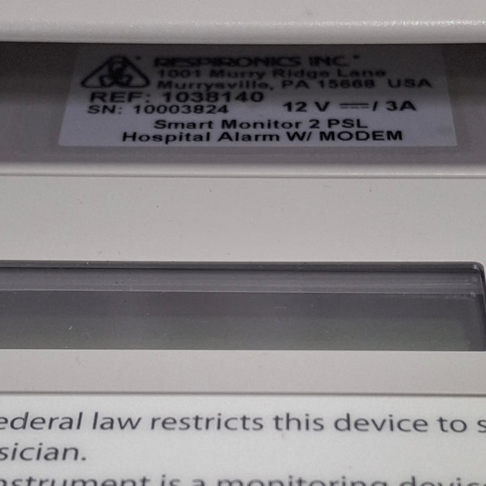 Respironics Respironics SmartMonitor 2 PSL Apnea Monitor Respiratory reLink Medical