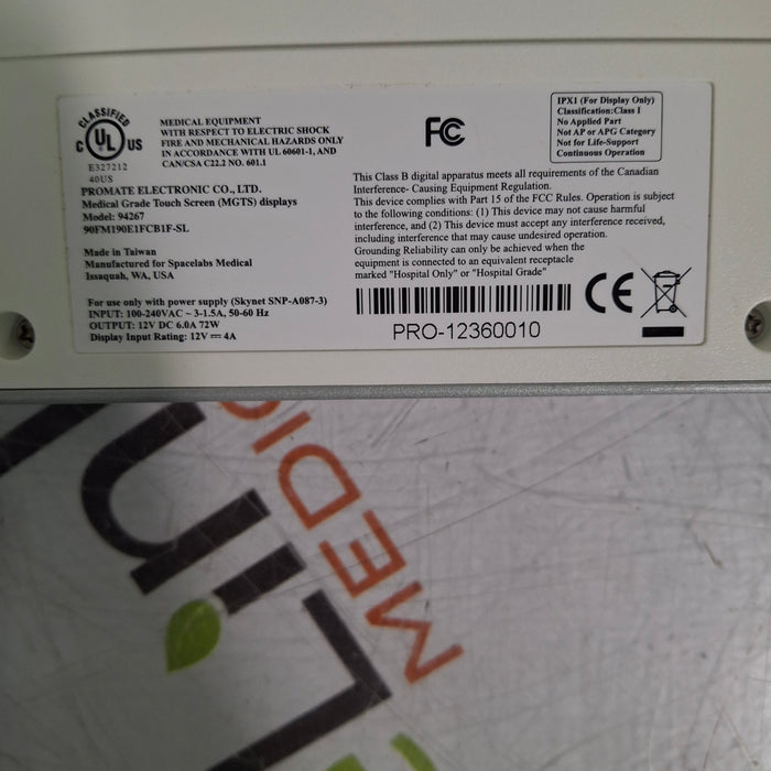 Spacelabs Healthcare Spacelabs Healthcare 94267 Flat Panel Patient Monitor Patient Monitors reLink Medical