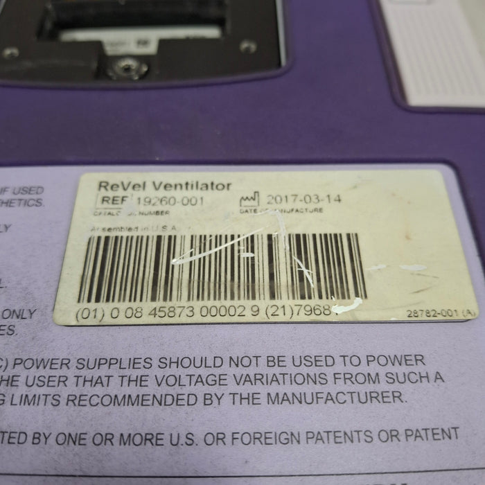 CareFusion CareFusion Revel Transport Ventilator Respiratory reLink Medical