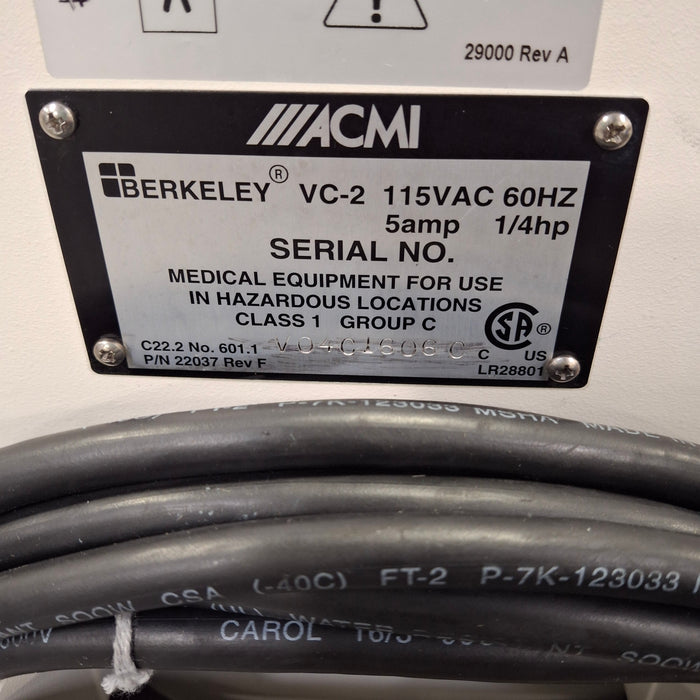 Cabot Medical Berkeley VC-2 Vacuum Curettage System