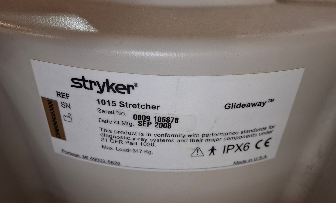 Stryker 1015 Big Wheel Glideaway Stretcher