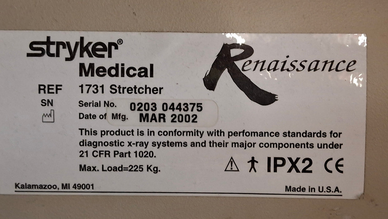 Stryker 1731 Stretcher