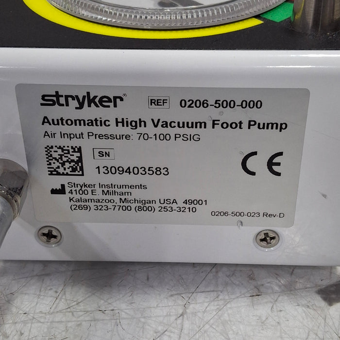Stryker Stryker 0206-500-000 Foot Pump Rigid Endoscopy reLink Medical