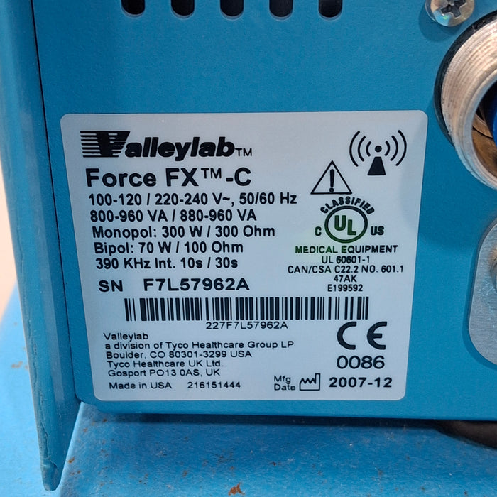 Covidien Covidien Valleylab Force FX-C Electrosurgical Generator Electrosurgical Units reLink Medical