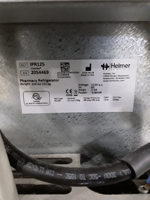 Helmer Inc Helmer Inc iPR125 Pharmacy Refrigerator Research Lab reLink Medical