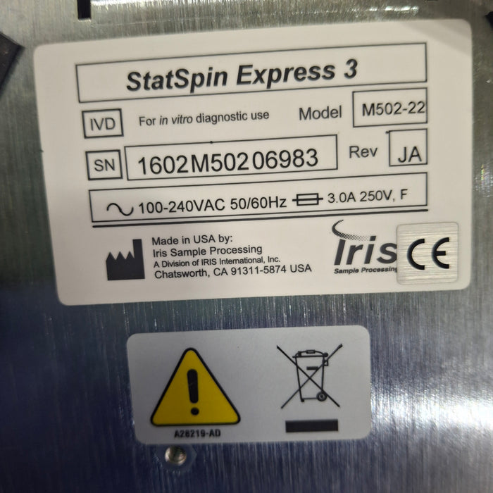 IRIS Medical IRIS Medical StatSpin Express 3 Centrifuge Centrifuges reLink Medical