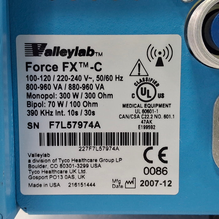 Covidien Covidien Valleylab Force FX-C Electrosurgical Generator Electrosurgical Units reLink Medical