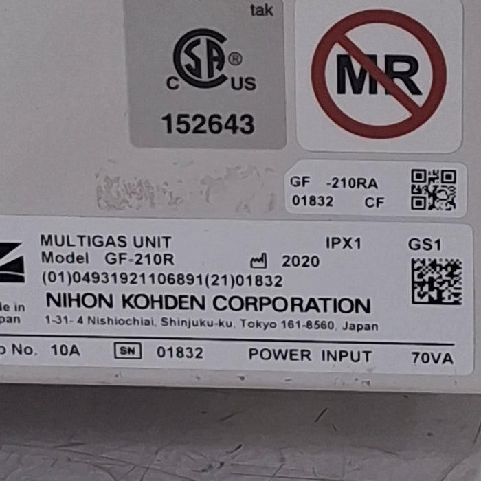 Nihon Kohden Nihon Kohden GF-210R Multigas Unit Patient Monitors reLink Medical