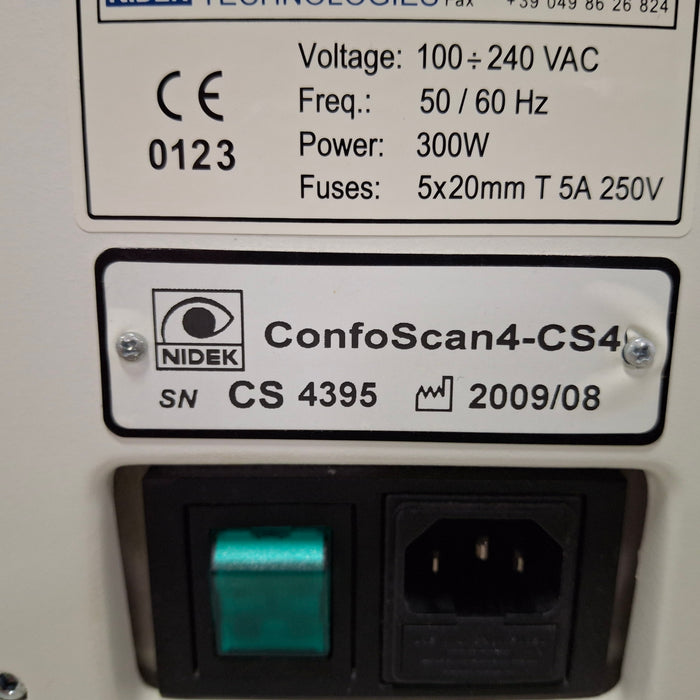 Nidek Nidek ConfoScan4 Digital Corneal Confocal Specular Microscope Ophthalmology reLink Medical