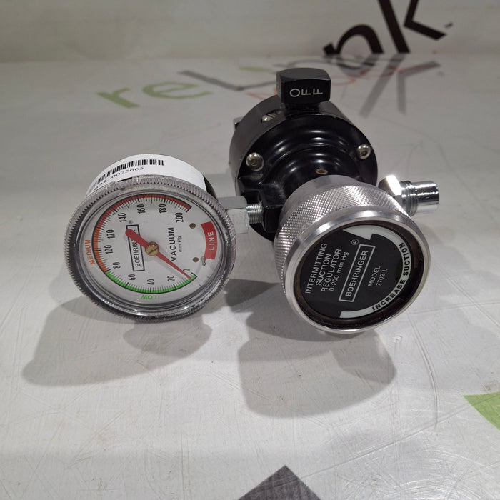 Boehringer Laboratories, Inc. Boehringer Laboratories, Inc. Intermittent/Continuous Suction Regulator Respiratory reLink Medical