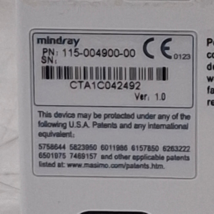 Mindray Mindray MPM w/Masimo Module for DPM6/7 Patient Monitors reLink Medical