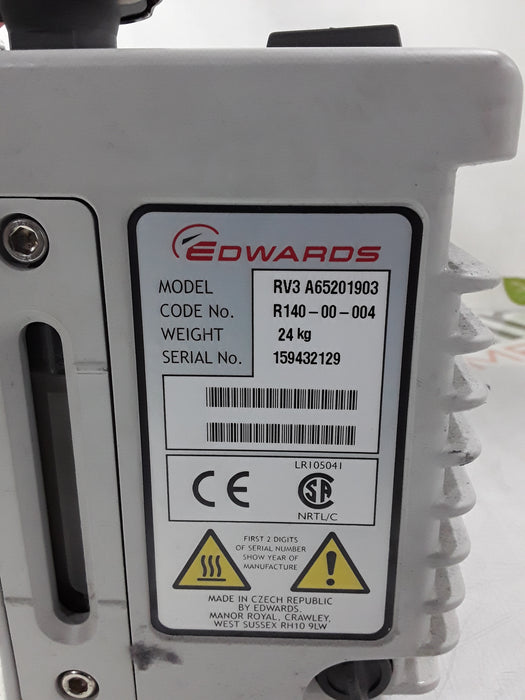 Edwards Vacuum Edwards Vacuum RV3 Vacuum Pump Research Lab reLink Medical