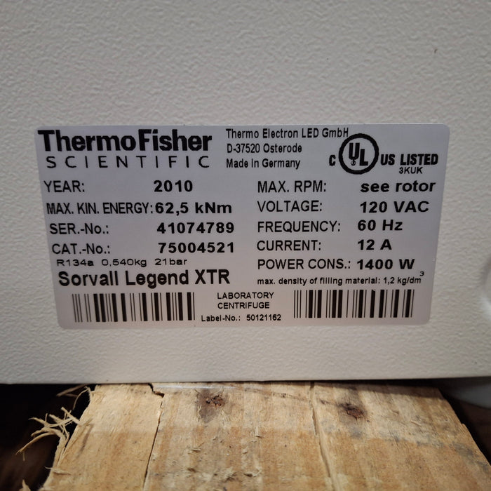 Thermo Scientific Thermo Scientific Sorvall Legend XTR Centrifuge Centrifuges reLink Medical