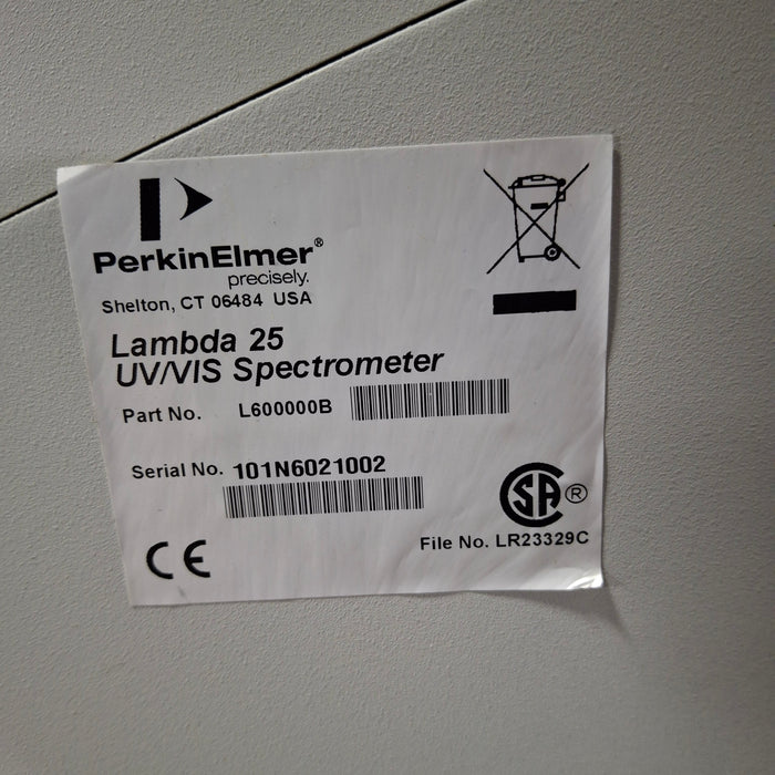 Perkin Elmer Perkin Elmer Lambda 25 UV/VIS Spectrometer Research Lab reLink Medical