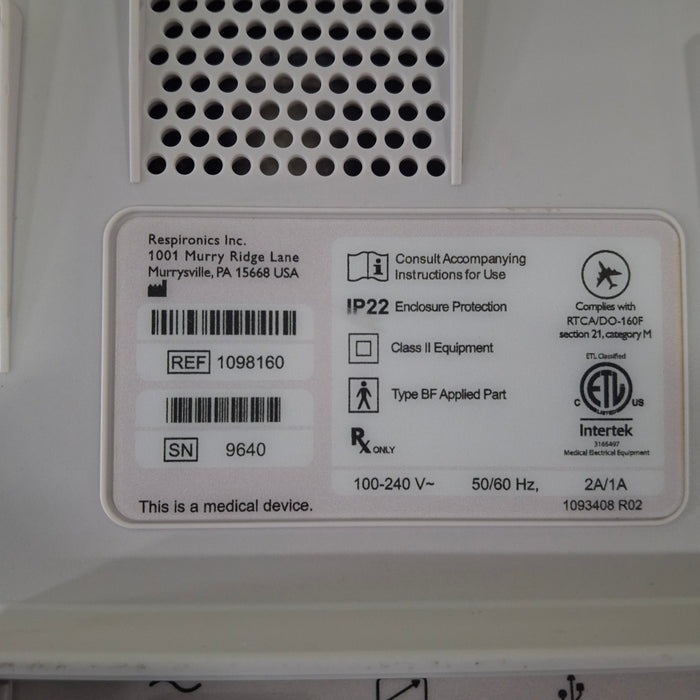 Respironics Respironics Cough Assist T70 Airway Clearance Device Respiratory reLink Medical