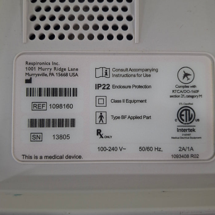 Respironics Respironics Cough Assist T70 Airway Clearance Device Respiratory reLink Medical