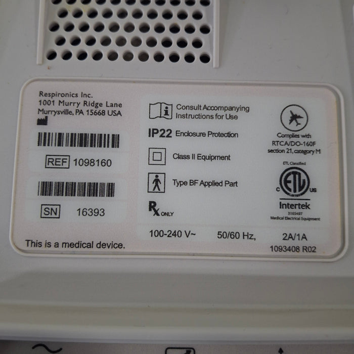 Respironics Respironics Cough Assist T70 Airway Clearance Device Respiratory reLink Medical