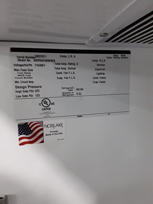 Nor-Lake, Incorporated NSPR241WWW/O Refrigerator