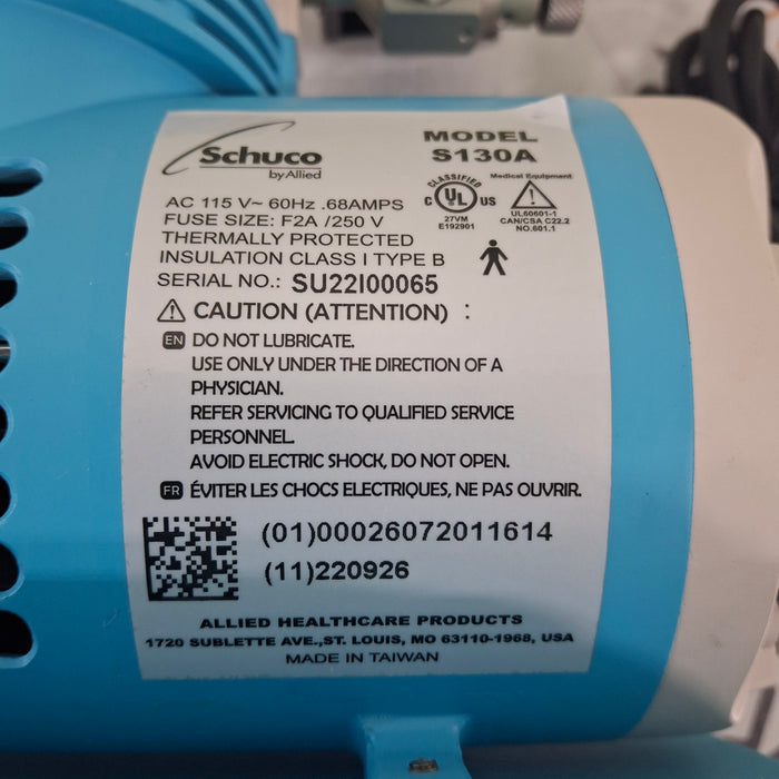 Schuco Schuco S130A Aspirator Pump Surgical Equipment reLink Medical