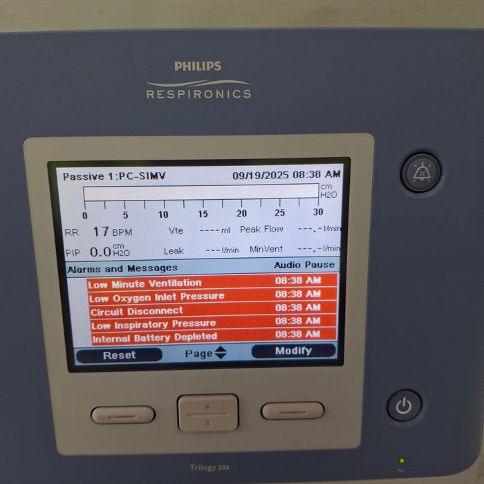 Respironics Trilogy 202 Ventilator