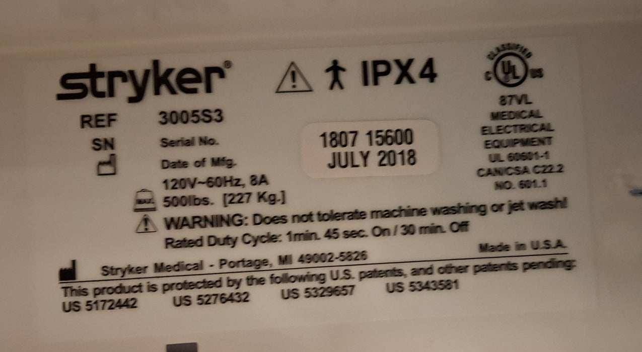 Stryker Secure III 3005 Hospital Bed