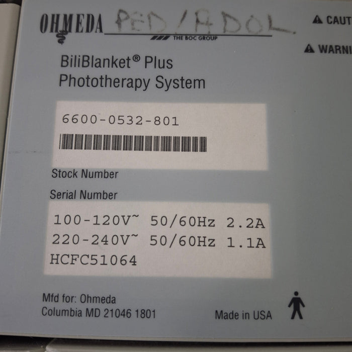 Ohmeda Medical Ohmeda Medical BiliBlanket Plus Phototherapy System Infant Warmers and Incubators reLink Medical