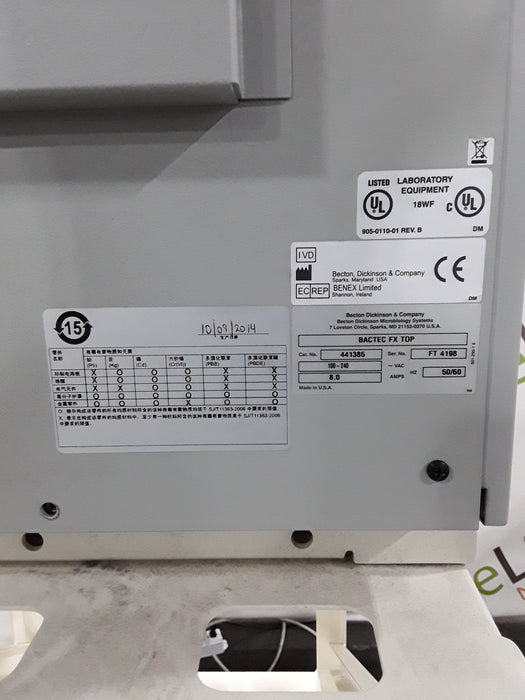 Becton Dickinson Bactec FX Blood Culture System