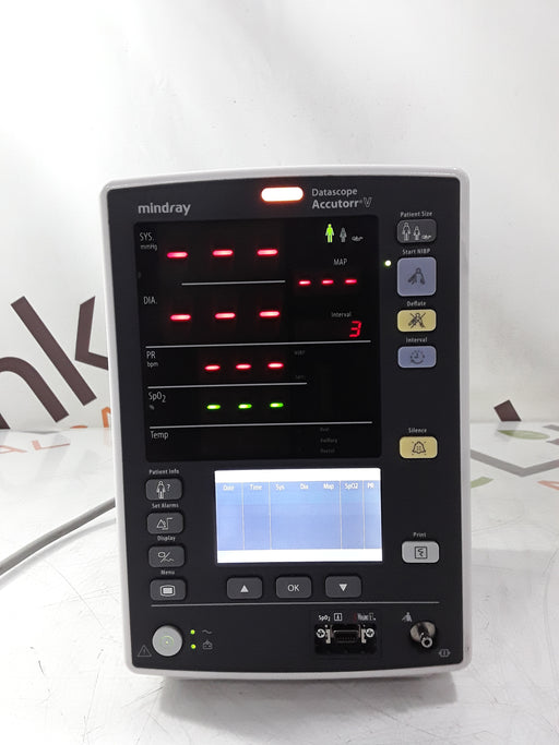 Mindray Mindray Datascope Accutorr V Vital Signs Monitor Patient Monitors reLink Medical