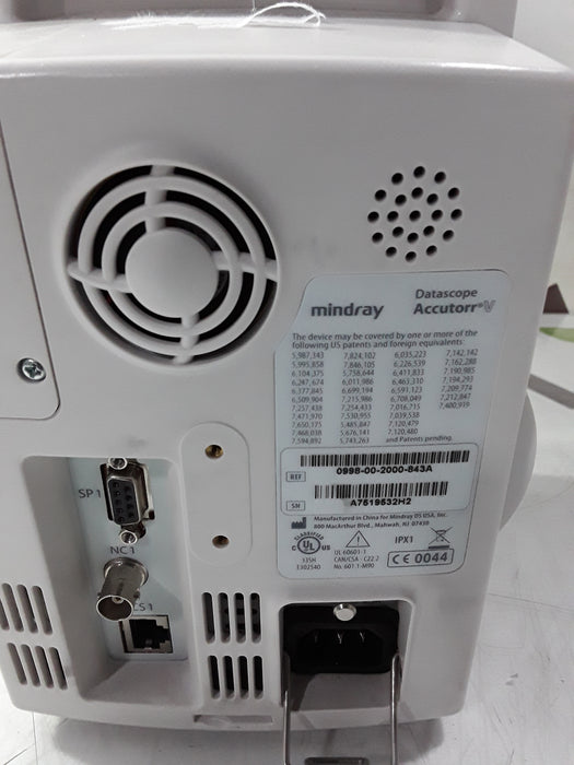 Mindray Mindray Datascope Accutorr V Vital Signs Monitor Patient Monitors reLink Medical