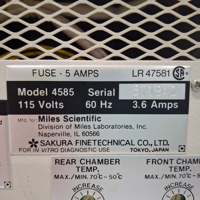 SAKURA Tissue-Tek Model 4585 Thermal Console