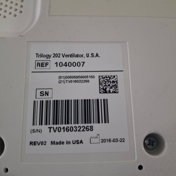 Respironics Trilogy 202 Ventilator